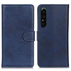 Handytasche Stand Schutzhülle Flip Leder Hülle A05D für Sony Xperia 1 IV Blau