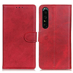 Handytasche Stand Schutzhülle Flip Leder Hülle A05D für Sony Xperia 1 IV Rot