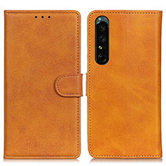 Handytasche Stand Schutzhülle Flip Leder Hülle A05D für Sony Xperia 1 V Braun