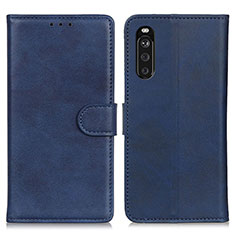 Handytasche Stand Schutzhülle Flip Leder Hülle A05D für Sony Xperia 10 III Blau