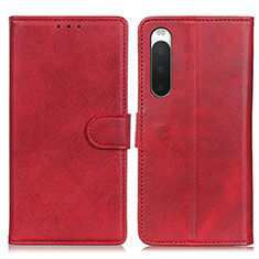 Handytasche Stand Schutzhülle Flip Leder Hülle A05D für Sony Xperia 10 IV Rot