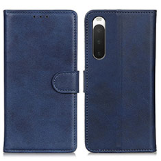 Handytasche Stand Schutzhülle Flip Leder Hülle A05D für Sony Xperia 10 IV SOG07 Blau