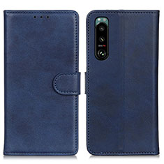 Handytasche Stand Schutzhülle Flip Leder Hülle A05D für Sony Xperia 5 III SO-53B Blau