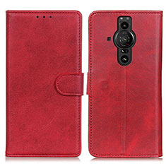 Handytasche Stand Schutzhülle Flip Leder Hülle A05D für Sony Xperia PRO-I Rot