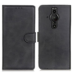 Handytasche Stand Schutzhülle Flip Leder Hülle A05D für Sony Xperia PRO-I Schwarz