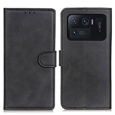 Handytasche Stand Schutzhülle Flip Leder Hülle A05D für Xiaomi Mi 11 Ultra 5G Schwarz