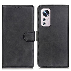 Handytasche Stand Schutzhülle Flip Leder Hülle A05D für Xiaomi Mi 12 Pro 5G Schwarz