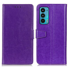 Handytasche Stand Schutzhülle Flip Leder Hülle A06D für Motorola Moto Edge 20 5G Violett