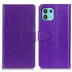 Handytasche Stand Schutzhülle Flip Leder Hülle A06D für Motorola Moto Edge 20 Lite 5G Violett