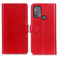 Handytasche Stand Schutzhülle Flip Leder Hülle A06D für Motorola Moto G50 Rot