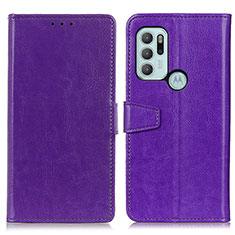 Handytasche Stand Schutzhülle Flip Leder Hülle A06D für Motorola Moto G60s Violett