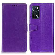 Handytasche Stand Schutzhülle Flip Leder Hülle A06D für Oppo A16 Violett