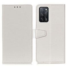 Handytasche Stand Schutzhülle Flip Leder Hülle A06D für Oppo A53s 5G Weiß