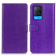 Handytasche Stand Schutzhülle Flip Leder Hülle A06D für Oppo A54 4G Violett