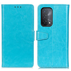 Handytasche Stand Schutzhülle Flip Leder Hülle A06D für Oppo A54 5G Hellblau