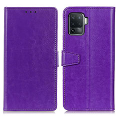 Handytasche Stand Schutzhülle Flip Leder Hülle A06D für Oppo A94 4G Violett