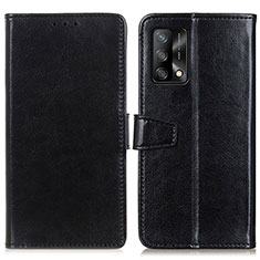 Handytasche Stand Schutzhülle Flip Leder Hülle A06D für Oppo A95 4G Schwarz