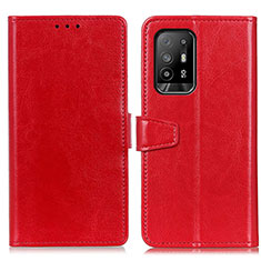 Handytasche Stand Schutzhülle Flip Leder Hülle A06D für Oppo F19 Pro+ Plus 5G Rot