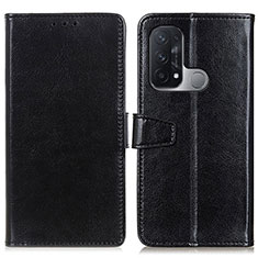 Handytasche Stand Schutzhülle Flip Leder Hülle A06D für Oppo Reno5 A Schwarz