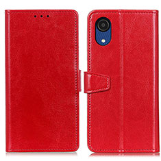 Handytasche Stand Schutzhülle Flip Leder Hülle A06D für Samsung Galaxy A03 Core Rot