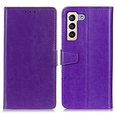 Handytasche Stand Schutzhülle Flip Leder Hülle A06D für Samsung Galaxy S21 5G Violett