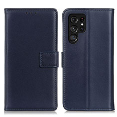 Handytasche Stand Schutzhülle Flip Leder Hülle A06D für Samsung Galaxy S21 Ultra 5G Blau