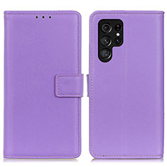 Handytasche Stand Schutzhülle Flip Leder Hülle A06D für Samsung Galaxy S21 Ultra 5G Violett