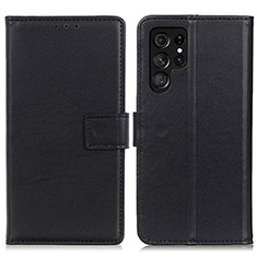 Handytasche Stand Schutzhülle Flip Leder Hülle A06D für Samsung Galaxy S22 Ultra 5G Schwarz