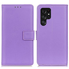 Handytasche Stand Schutzhülle Flip Leder Hülle A06D für Samsung Galaxy S23 Ultra 5G Violett