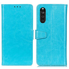 Handytasche Stand Schutzhülle Flip Leder Hülle A06D für Sony Xperia 10 III Hellblau