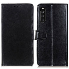 Handytasche Stand Schutzhülle Flip Leder Hülle A06D für Sony Xperia 10 III Lite Schwarz