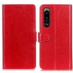 Handytasche Stand Schutzhülle Flip Leder Hülle A06D für Sony Xperia 5 III Rot