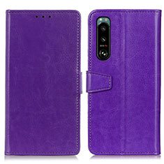 Handytasche Stand Schutzhülle Flip Leder Hülle A06D für Sony Xperia 5 III SO-53B Violett