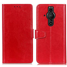 Handytasche Stand Schutzhülle Flip Leder Hülle A06D für Sony Xperia PRO-I Rot