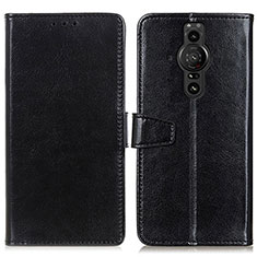 Handytasche Stand Schutzhülle Flip Leder Hülle A06D für Sony Xperia PRO-I Schwarz