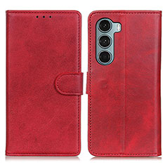 Handytasche Stand Schutzhülle Flip Leder Hülle A07D für Motorola Moto Edge S30 5G Rot