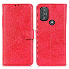 Handytasche Stand Schutzhülle Flip Leder Hülle A07D für Motorola Moto G Play (2023) Rot