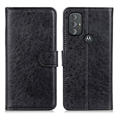 Handytasche Stand Schutzhülle Flip Leder Hülle A07D für Motorola Moto G Play (2023) Schwarz