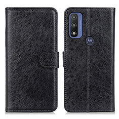 Handytasche Stand Schutzhülle Flip Leder Hülle A07D für Motorola Moto G Pure Schwarz