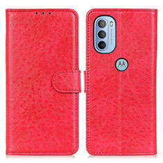 Handytasche Stand Schutzhülle Flip Leder Hülle A07D für Motorola Moto G31 Rot