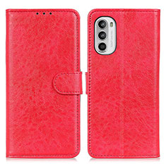 Handytasche Stand Schutzhülle Flip Leder Hülle A07D für Motorola MOTO G52 Rot