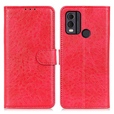 Handytasche Stand Schutzhülle Flip Leder Hülle A07D für Nokia C22 Rot