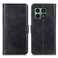 Handytasche Stand Schutzhülle Flip Leder Hülle A07D für OnePlus 10 Pro 5G Schwarz