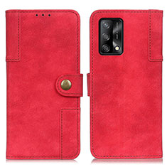 Handytasche Stand Schutzhülle Flip Leder Hülle A07D für Oppo F19s Rot