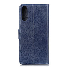 Handytasche Stand Schutzhülle Flip Leder Hülle A07D für Samsung Galaxy A02 Blau