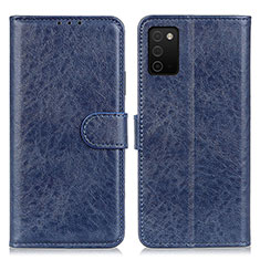 Handytasche Stand Schutzhülle Flip Leder Hülle A07D für Samsung Galaxy A02s Blau