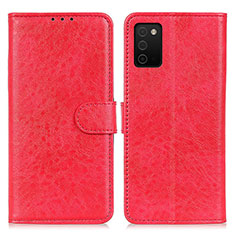 Handytasche Stand Schutzhülle Flip Leder Hülle A07D für Samsung Galaxy A02s Rot