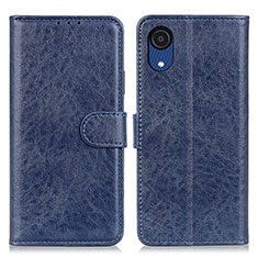 Handytasche Stand Schutzhülle Flip Leder Hülle A07D für Samsung Galaxy A03 Core Blau