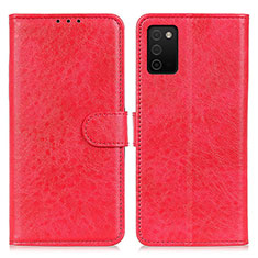 Handytasche Stand Schutzhülle Flip Leder Hülle A07D für Samsung Galaxy A03s Rot