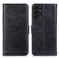 Handytasche Stand Schutzhülle Flip Leder Hülle A07D für Samsung Galaxy A13 4G Schwarz